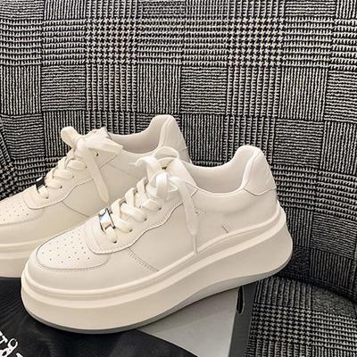 Кожаные кроссовки женские ранняя весна новая платформа повышенная удобная обувь женская обувь повседневная обувь женские кроссовки