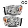 Хромированные Галогеновые Фары для Dodge Ram 2006-2008