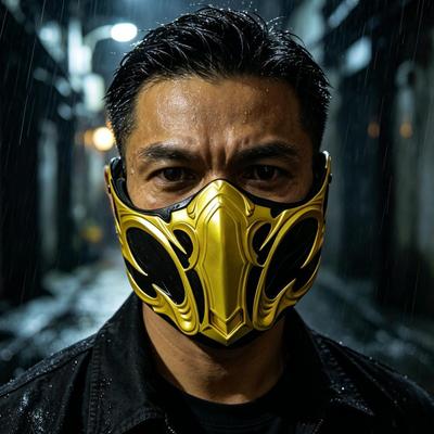 Маска Косплей Mortal Kombat Саб-Зиро Скорпион Половина Лица Смоляные Маски Хэллоуин Карнавал Костюм Аксессуары Делюкс