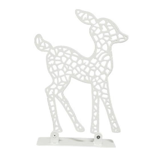 Рождественское светящееся украшение в виде оленя, светодиодная подсветка, 2D железная семья оленей для двора, патио, лужайки, сада, домашнего декора для рабочего стола