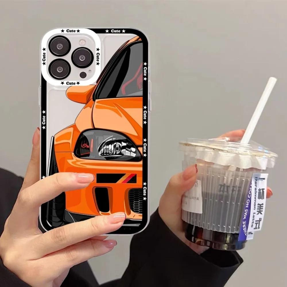 Япония JDM Спортивный автомобиль Чехол для телефона Для IPhone 16 15 14 13 12 11 Pro Max XS X XR SE 2020 2022 Plus Mini Защитный чехол