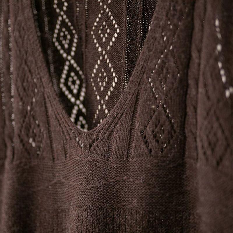 Вязаный жилет женский свободный майка без рукавов свободный свитер жилет утолщенный повседневный круглый вырез жилет