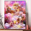 Diamond Painting Full Circle Square Diamond Dream Castle DIY Diamond Painting Handmade Cross Embroidery Decoration Art