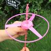 1-10Pcs Flying Helicopter Toy Hand Rotating Circle Bamboo Dragonfly Hand Rub Plastic Propeller For Outdoor Flying Toy Kids Gift