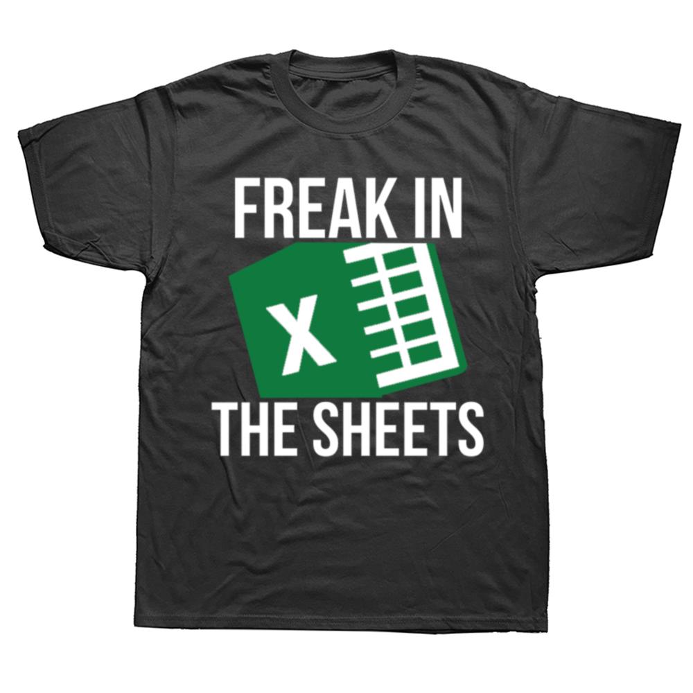 Футболка "Freak in The Sheets" Таблицы Excel Wfh Работа из дома Бухгалтерия 100% Хлопок Мужская и Женская Мягкая Модная Футболка -...