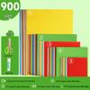 Children's Origami Colored A4 Paper, 80g, 100 Sheets - Red & Yellow