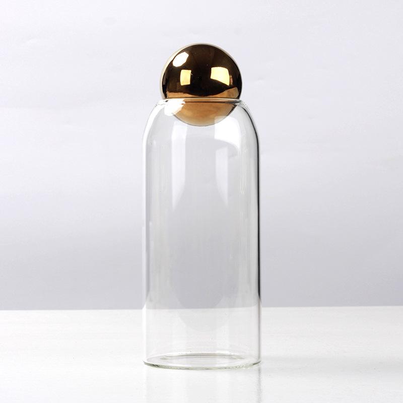 Современная легкая роскошная стеклянная банка для хранения, креативная модель гостиной, журнальный столик, банка для конфет, украшение для рабочего стола, украшения