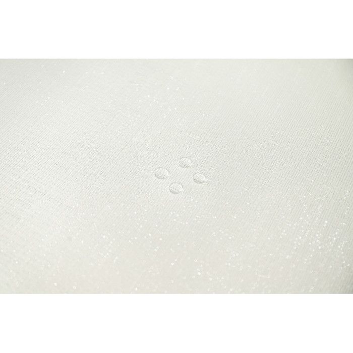 Round Stain-resistant Tablecloth "Sequins" 160 Cm (4 To 6 Place Settings) - White
