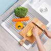 Stainless Steel Drainer Rack Sink Drainer Rack Portable Tableware Fruit Foldable Drying Rack Practical Kitchen Accessories