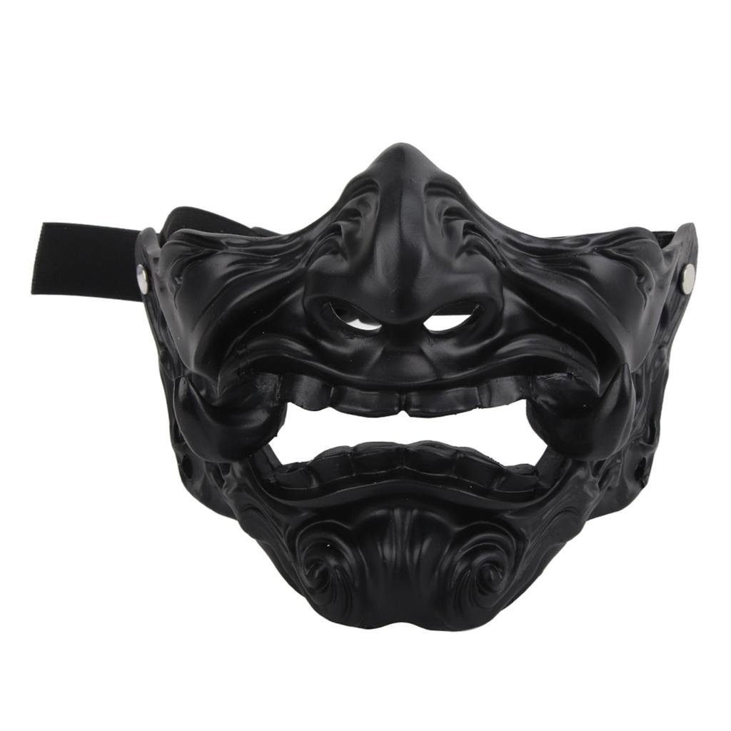 Japanese Demon Prajna Face Cover Halloween Japanese Buddhism Prajna Ghost Protective Half Face