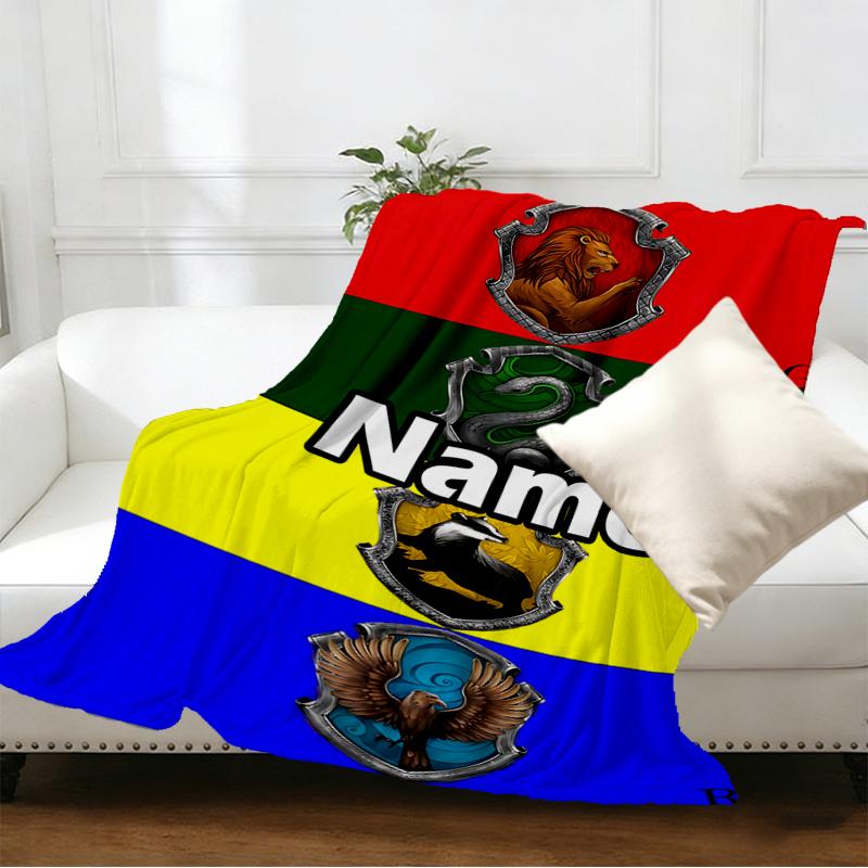 Custom Name Personalized Harry Potter Print Blankets, Home Decor, Bedroom, Sofa, Camping, Couch, Gifts for Birthday Christmas