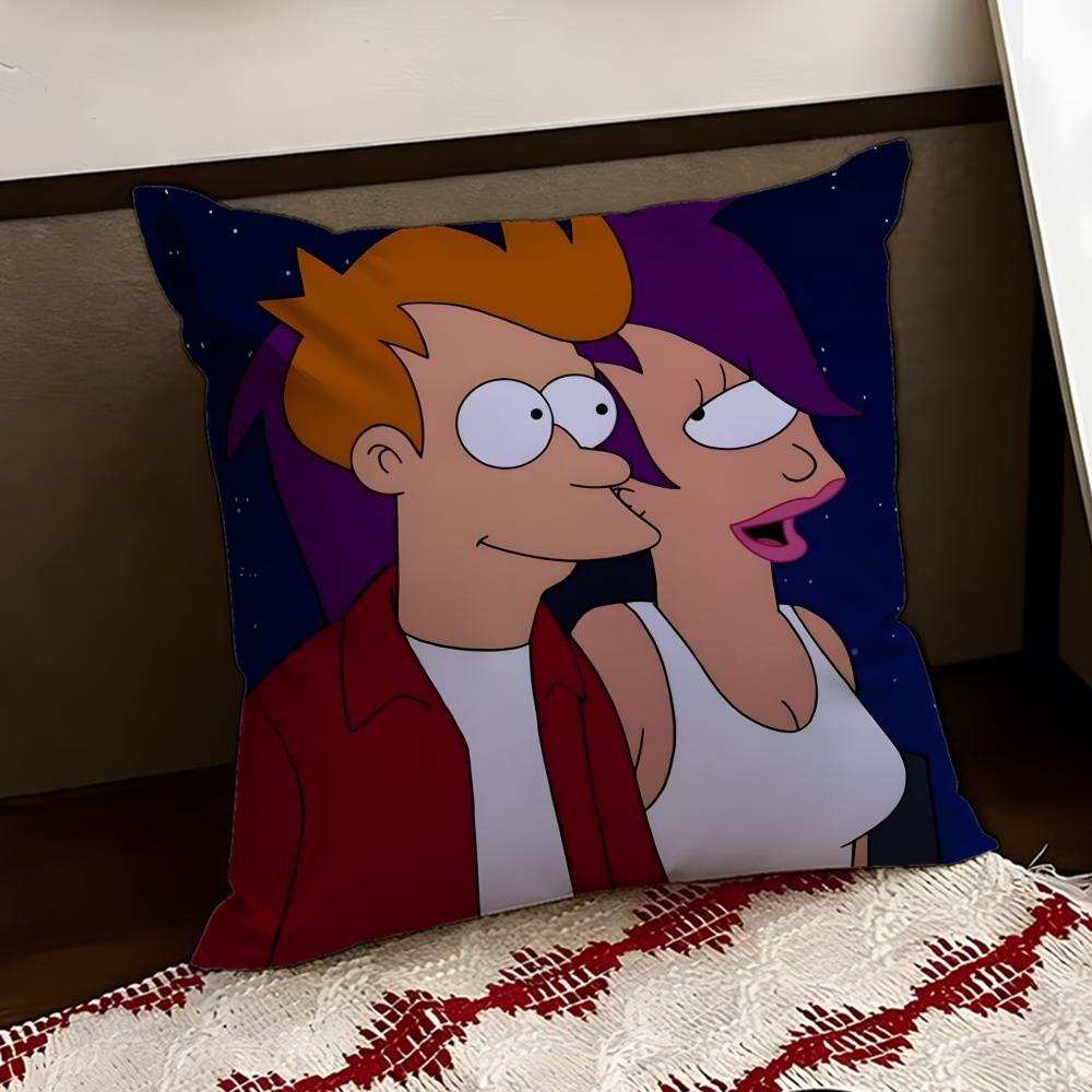 Anime FFuturama Cushion Cover Reversible Soft Durable Pillow Cover Home Car MultiScene Use for Daily Comfort