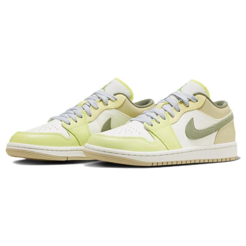 Jordan 1 Низкий Парус Белый Масло Зеленый Женский Jordan FD9906-131