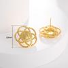 2024 European & American Fashion Niche Design Versatile Brass Stud Earrings for Women