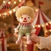 Stuffed Companion Doll Vintage Circus Clown Plush Toy, Soft Jester with Embroidered Face, Retro Decorative Figurine for Shelf, Cute Play Gift