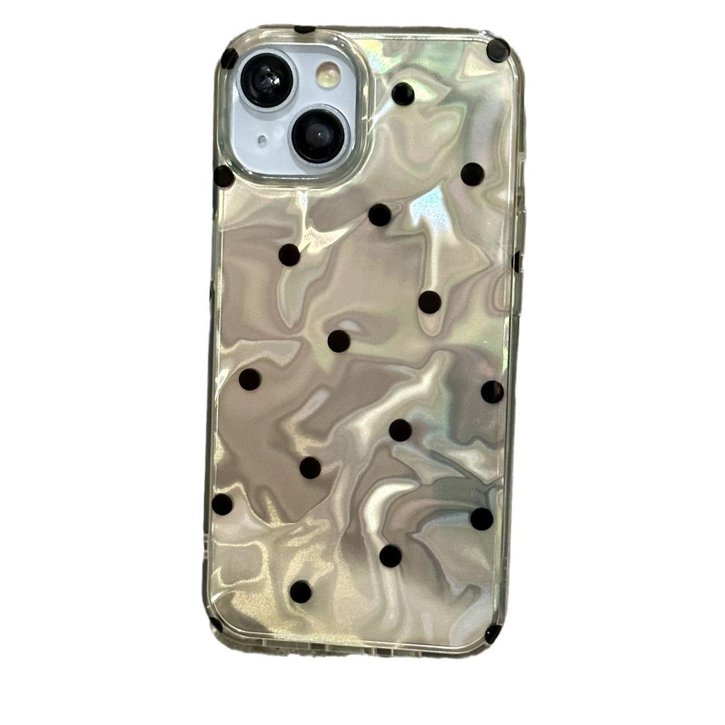 Water Ripples and Black Spots Are Suitable for Apple 16 Mobile Phone Case 15promax14
