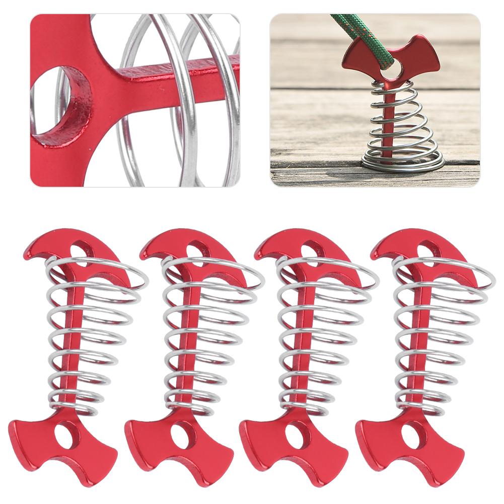 4 шт. Грунтовый анкер Наружный Многофункциональный Аксессуар для палатки Кемпинг Пеший туризм Пряжка для веревки