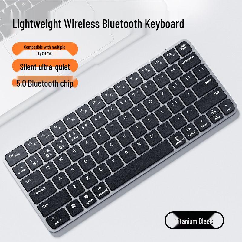Бесшумная Легкая Беспроводная Bluetooth-клавиатура с Тачпадом для Планшетов и Ноутбуков