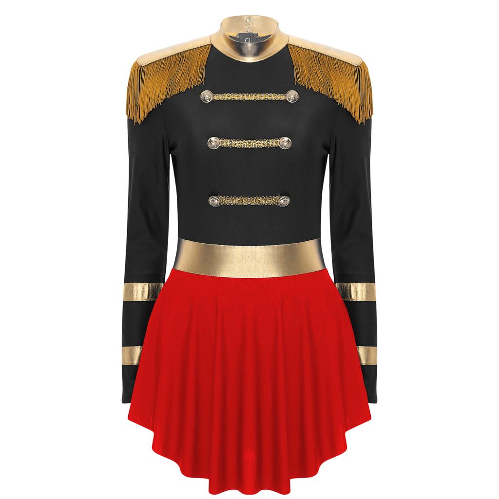 Женский цирковой костюм манежа, карнавальные наряды, платье с длинным рукавом и бахромой на плечах