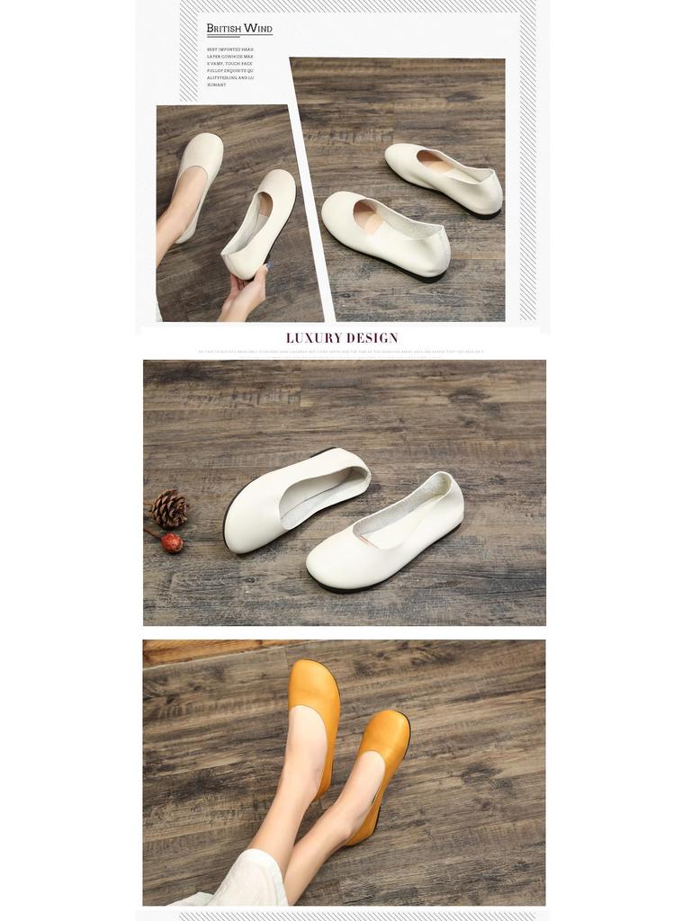 Simple Zen Handmade Leather Бабушкины Туфли - Женские Туфли На Мягкой Подошве Для Всех Сезонов