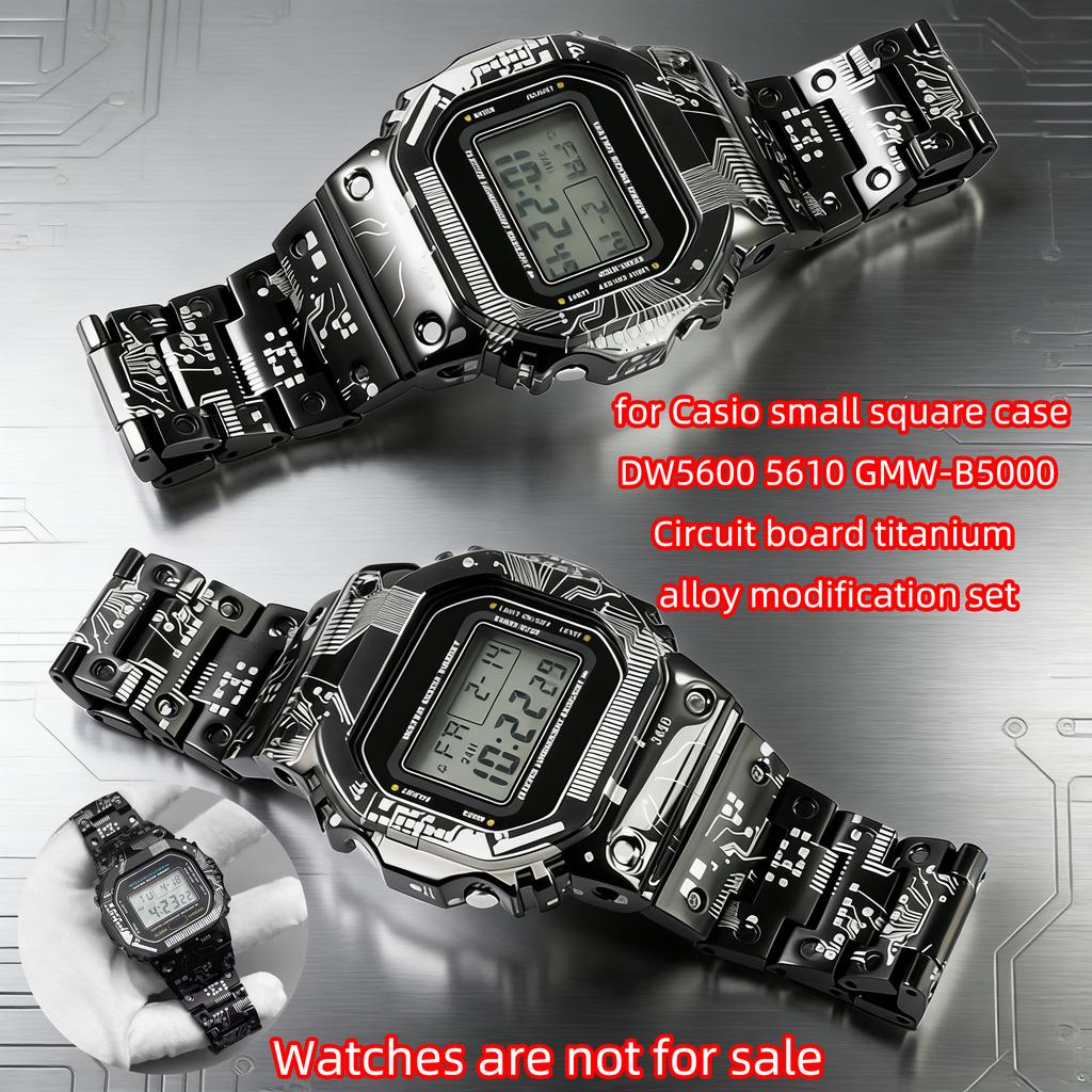 Модификационный комплект из титана и нержавеющей стали для часов Casio G-SHOCK DW5600 GW-M5610 GWB5600 GMW-B5000 Металлический корпус Ремешок Замена ремешка