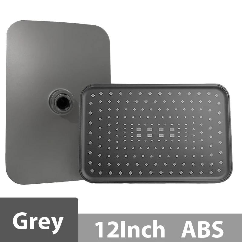 Rainfall Shower Head Big Panel Large Flow Supercharge Ceiling Mounted Shower head 360 Rotation High Pressure ABS Bathroom Faucet