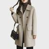 Autumn/Winter Korean Style Woolen Mid-Length Coat - Warm, Thick, Age-Reducing, Loose Fit for Small Sizes