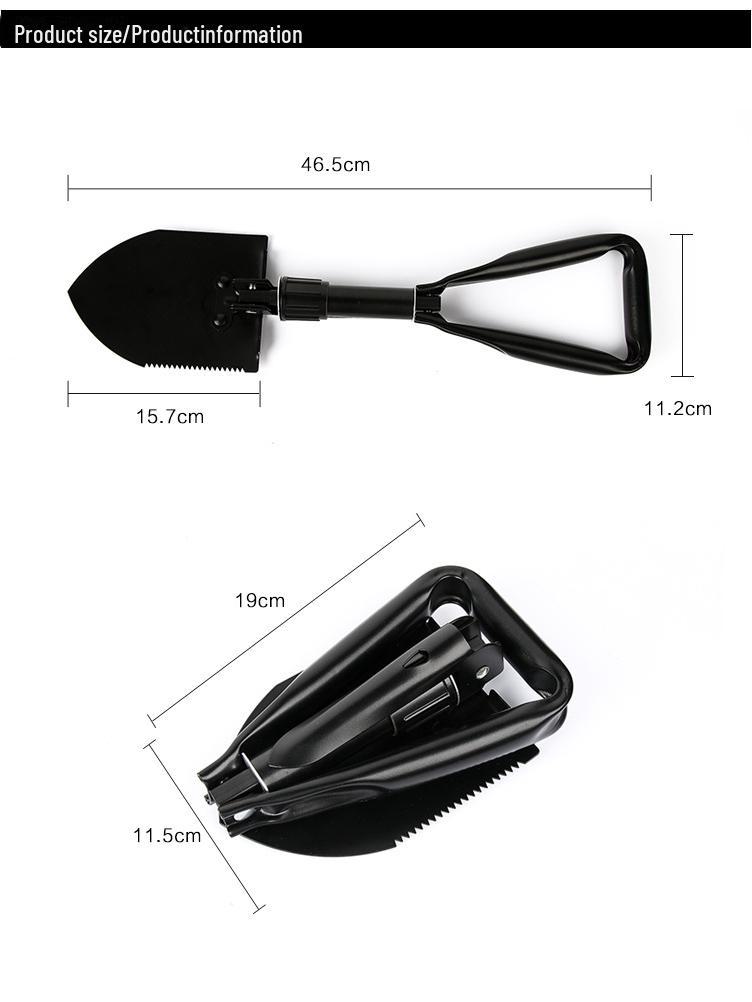 Многофункциональная аварийная автомобильная лопата: Складной инструмент военного класса для выживания на природе и использования в автомобиле