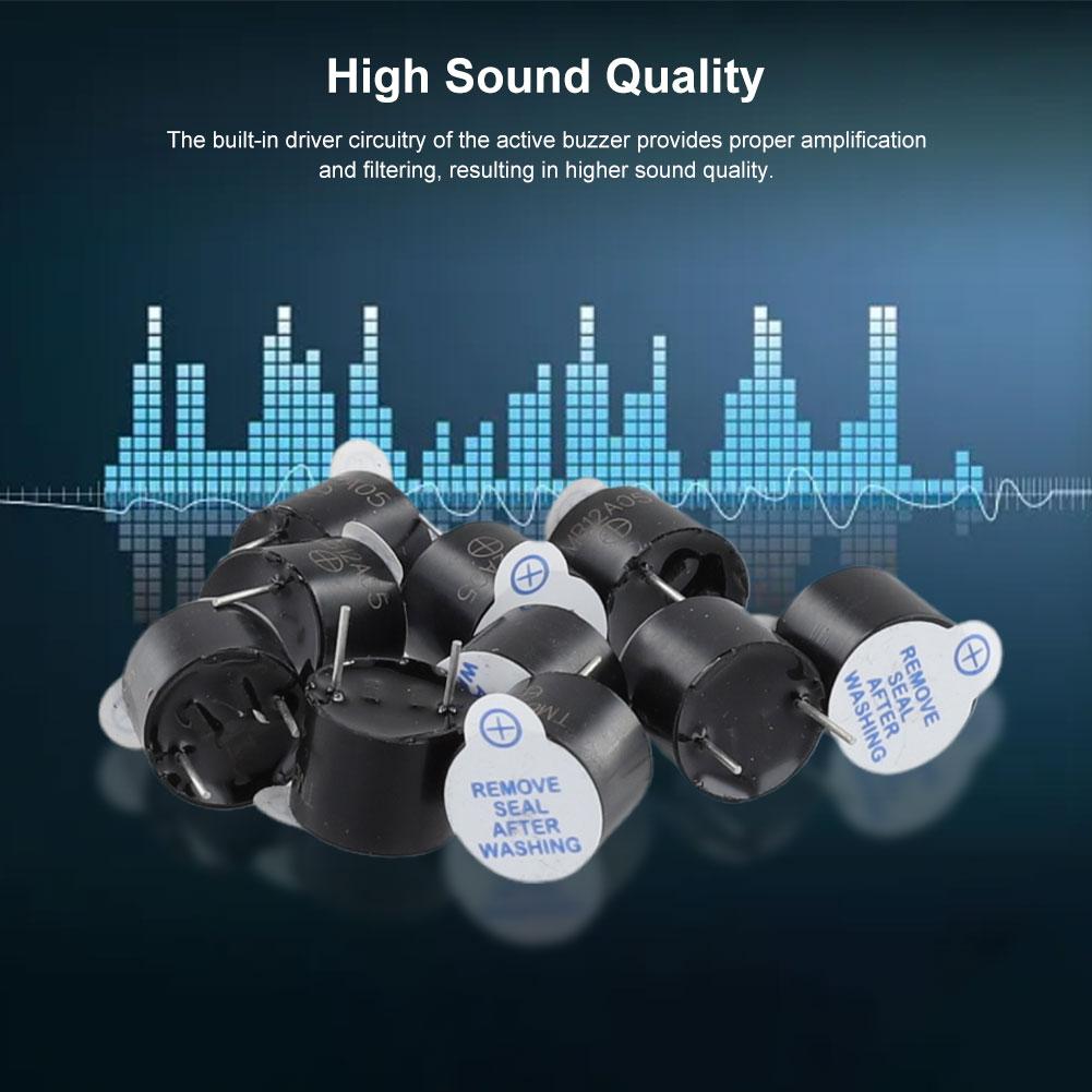 - 10 шт. Активный зуммер, зуммер, звонок, мини-разъем, динамик 12*9,5 мм для Arduino