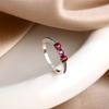 Серебро 925 Красные Розовые Белые Банты Кольцо Для Женщин Украшения Открытый Дизайн Свадебная Вечеринка Модный Подарок