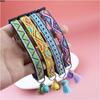 Adjustable Cat Collar with Tassels and Bells Embellished Pet Collar Colorful Plaid Jacquard Pattern for Cat and Dog Collars