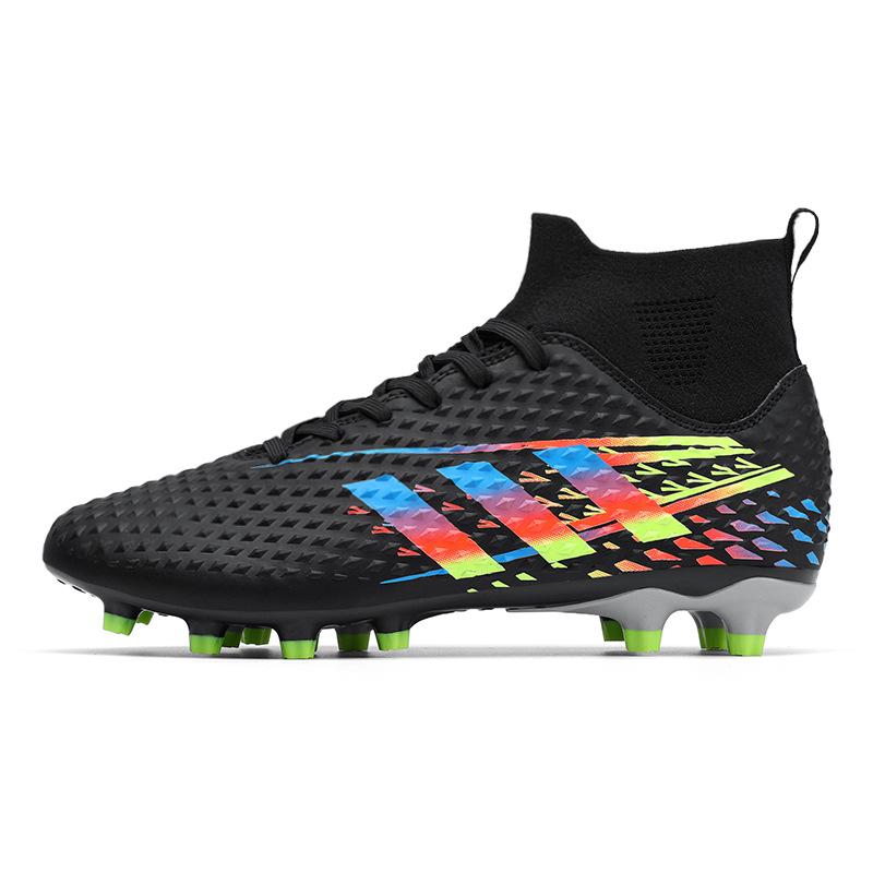 Large Size Football Shoes Men'S High-Top Young Students Game Training Artificial Turf Long Broken Nails Football Shoes