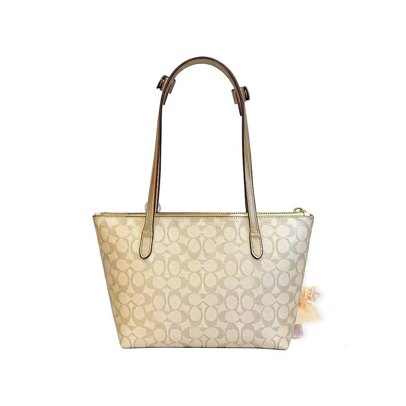 COACH shoulder bag [Customized bag] Fiona 24 classic logo FIONA zipper closure printing flower chain doll butterfly pearl Gentle Poetry Basic Style
