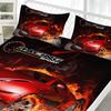 Экстремальные гонки Лист с рисунком Комплект постельного белья из трех предметов С цифровой печатью Лист Взрослые Дети