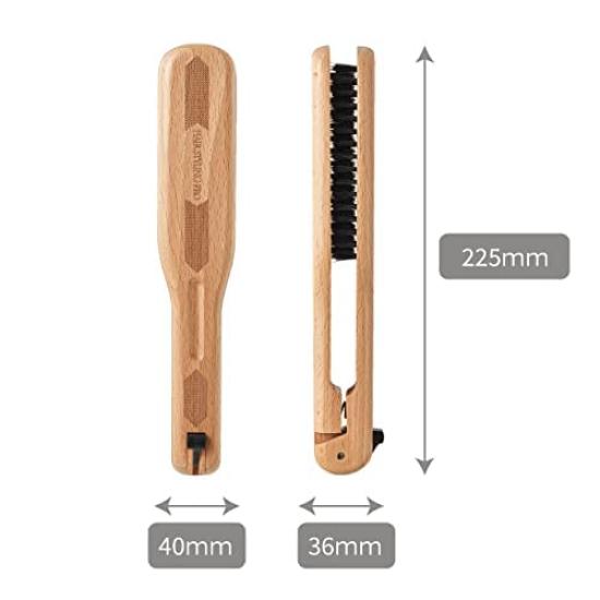 Vess Straight Профессионально выбранный Twin Strator Natural Pig Натуральный очиститель для волос с железом SPR28B Кисть, парикмахерская, Кисть, щетина,