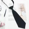 Однотонный галстук в стиле колледжа для девочек, 23 см - модный школьный аксессуар JK
