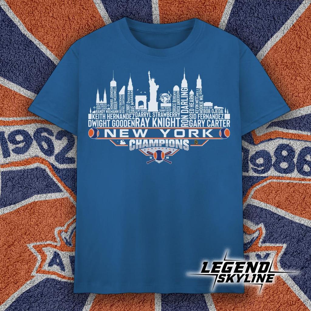 New York Dream Team Baseball Champions 1986, New York City Skyline Shirt and kids tshirt
