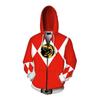 Мужская Женская Толстовка Косплей Костюм Power Rangers Худи Супергерой Косплей Хэллоуин Вечеринка Уличная Одежда Топы