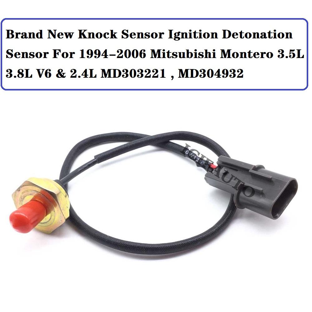 Knock Sensor Ignition Detonation Sensor for 1994-2006 Mitsubishi Montero 3.5L 3.8L V6 & 2.4L OE# MD304932,MD303221