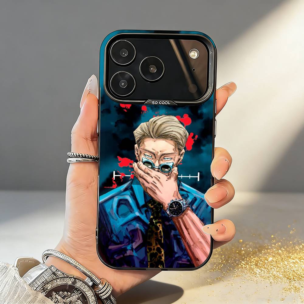 Чехол для телефона K-Kento N-Nanami из аниме для iPhone17,16,15,14,13,12,11,Pro,MAX Серый Матовый Силиконовый Черный Чехол