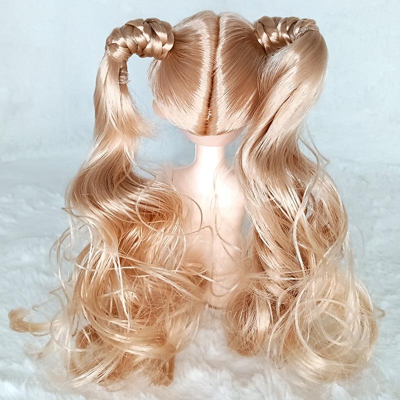 BJD кукла 1/6, голова с двойными косичками и локонами, для кук 30 см, аксессуары, 3D реалистичные глаза, принцесса, девочки, игровой домик, DIY, игрушки для переодевания
