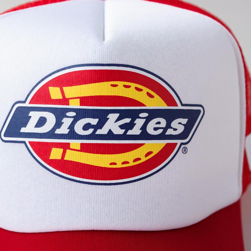 Стандартный Логотип Уретановая Сетка 874 Уличная Кепка Свободный Размер [Dickies] Кепка, Мужская/Женская/Унисекс, Однотонная, (JP, Алфавит, Размер, (01) красный)