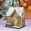 Christmas Luminous Cabin Christmas Wooden House Glittery LED Light Home Decoration Night Lamp Pendant
