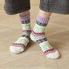 5/10 Pairs Comfortable Casual and Versatile Autumn Winter Thickened Warm Socks for Women with Retro Ethnic Style Thick Knit Rabbit Wool Socks