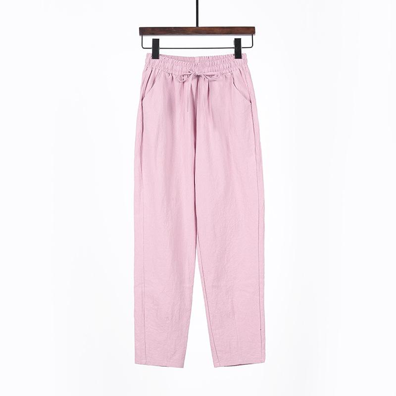 Casual Pants Spring Summer and Autumn Loose High Waist Straight Versatile Nine-point Harlan Pants