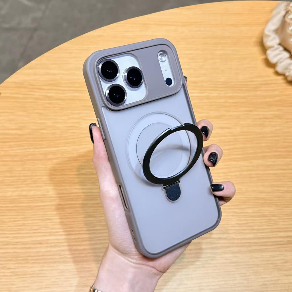 Применимо к держателю датчика кожи iPhone17PROMAX, чехлу для мобильного телефона, матовому магнитному креплению, Apple 16 с защитной крышкой и пленкой для объектива.