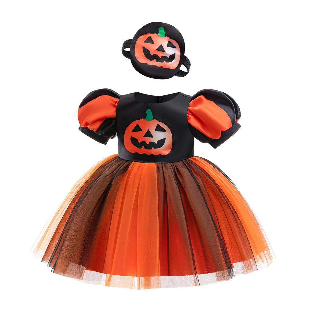 Хэллоуин Платье для девочек с принтом Платье для ролевой игры Ведьмы Косплей Костюм Маскарадный костюм