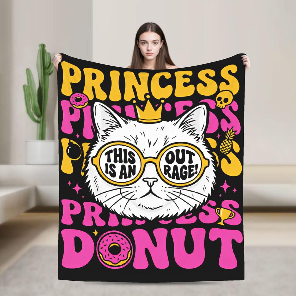 Princess Donut Dungeon Crawler Poster Blankets Quality Warm Comfy Bedding Throws Winter Travel Car Bedroom Casual Bedspread