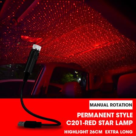 USB автомобильная светодиодная декоративная лампа атмосферы Звездный свет на крышу Ночной светильник Проектор Регулируемый Автомобильный стайлинг Автомобильное освещение салона красный синий