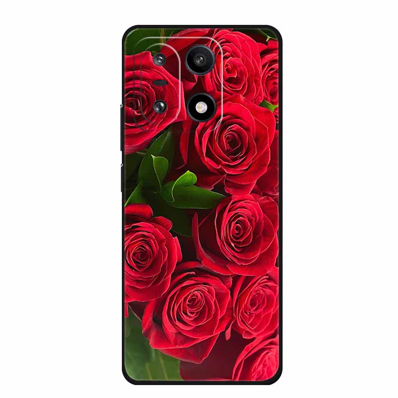 Чехол для телефона OnePlus 15 5G Чехол CPH2745 Модный Цветной Цветок Черный Силиконовый Мягкая Задняя Крышка Для OnePlus 15 Чехол 6.78" Корпус